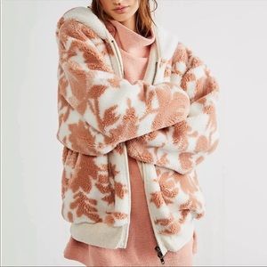 NWT Free People Canyon Moon Cardi Printed Fleece Jacket Sz. M